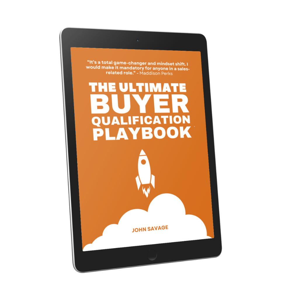 The Ultmiate Buyer Qualification Playbook This image promotes The Ultimate Buyer Qualification Blueprint by John Savage — a practical, no-nonsense estate agency training ebook. Ideal for new or self-taught agents, this guide teaches tactical empathy, buyer psychology, and the exact qualifying questions that turn casual viewings into serious offers. Use this image on product pages, landing pages, or blog posts related to estate agency sales training, negotiation, or beginner agent tips.